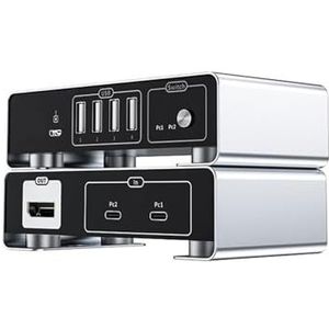 USB C KVM-switch Type-C naar DP KVM-switch 4K 144Hz 2 pc's delen beeldscherm printer toetsenbord muis U-disk converter Uitgebreide compatibiliteit(USB C to DP)