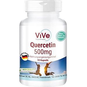 Quercetine 500 mg - 90 capsules voor 90 dagen - hoge dosis en veganistisch - natuurlijke bioflavonoïde | Kwaliteit uit Duitsland ViVe Supplements