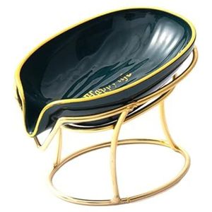 Zeepschotel, Zeeprek, Light Luxury Style Soap Holder, Leaf Shaped Soap Dishes for Bathroom, Shower Soap Dishes Container, Multifunctional Soap Storage Dishes(Dark Green)