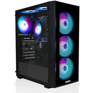 Greed® MK2 Power High End Gaming PC - Intel Core i7-12700F + Nvidia Geforce RTX 5060Ti - snelle RGB Computer + 4K raytracing Desktop met 4,9 GHz - 32 GB DDR4 RAM - 1TB SSD - WLAN + Windows 11 Pro