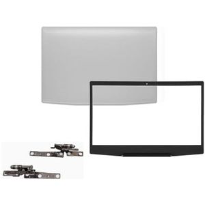 Zilveren LCD-achterklep bovendeksel + rand + scharnieren compatibel met Dell Inspiron G5 15 5500 G5 SE 5505 laptop