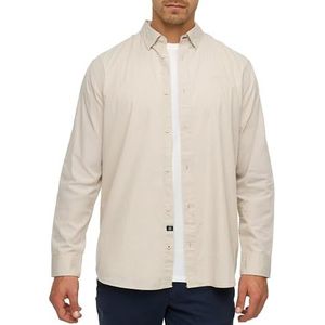 Indicode InKamby Herenhemd van 97% katoen, effen, Simply Taupe, S