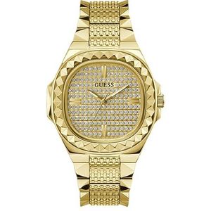 GUESS Heren 42mm horloge - goudkleurige armband champagne wijzerplaat gouden toon kast, Goud, one, Klassiek