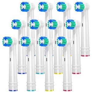 Vervangingsborstelkoppen voor Oral B, 12 stuks elektrische tandenborstelkoppen voor Oral B Braun, Classic Precision Clean Opzetborstels Fit Professional Care, Vitality Pro Smart Genius Series en meer