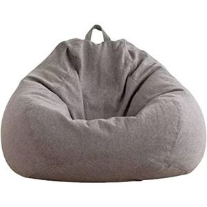 AD.CON Zitzak voor binnen met EPS-parelvulling, poef, relaxstoel, zitkussen, vloerkussen, Bean Bag (XL, donkergrijs)