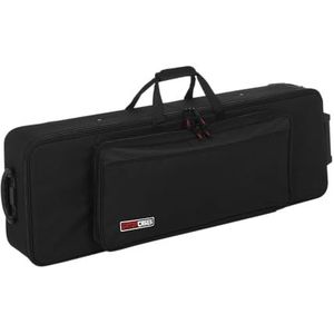 Gator Cases lichtgewicht keyboardkoffer met handvat en wielen; geschikt voor smalle 61-toetsen keyboards en elektrische piano's (GK-61-SLIM)