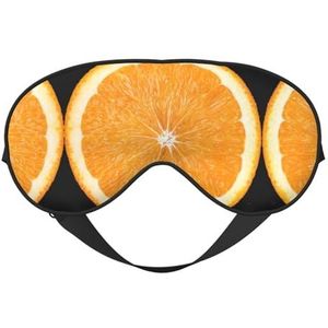 Oranje Slice Printing Veelzijdige Rest Helper, Zacht Slaap Oogmasker Dubbelzijdig voor Yoga, Camping, Zacht Slaap Oogmasker