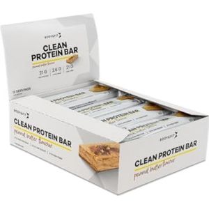 Body & Fit Clean Protein Bar Eiwitreep in pindakaas smaak - 12x60 gram met 20gr eiwit per portie