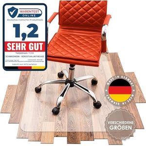 SCHMIEDWERK Bureaustoel, onderlegger, verschillende maten, vloerbeschermingsmat voor bureaustoel, antislip, in transparant melkwit, Made in Germany (120x120)