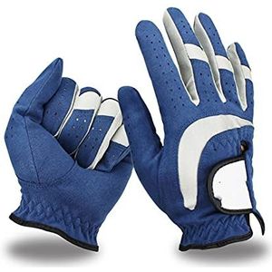 AYKANING Golfhandschoen, golfhandschoenen heren 6 stuks golfhandschoenen stof blauwe handschoen links rechterhand voor golfer ademende sporthandschoen (kleur: 3 paar, maat: L 25)