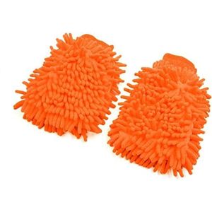 XYWHPGV 2st Oranje Dubbelzijdige Microfiber Chenille Mitt Auto Wassen Reinigingshandschoen(9e6f0 adaf9 5d22c 7cb47 6341f 42a6d