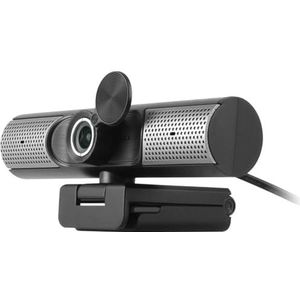 Aluratek HD 1080P webcam, USB-C/USB-A, met ingebouwde luidsprekers en microfoon, zwart, AWCS06F