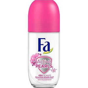 FA Deo Roll-on Active Pearls Frisse rozengeur, verpakking van 6 stuks (6 x 50 ml)