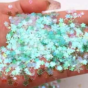 Pailetten voor gebruik Mixed Star Snowflake Shell Flakes Pailetten Pailetten voor unghie Art Manicure Wedding Decor coriandoli 20g-groen-20g