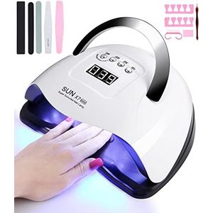 220 W nageldroger, Uv-gellamp, Professionele Nagellamp met 4 Timer10/30/60/99s, LCD-display, 57 uv-lampen sneldrogend, Nagelgereedschap voor Vingernagels en Teennagels, geschikt voor alle gel