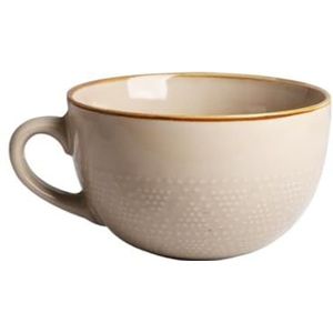 Kop en schotel set 1 stks keramische ontbijtkom kantoor water aardewerk beker porselein koffiemok middag thee kopjes melk kommen thee kop en schotels (maat : 750 ml, kleur: B)