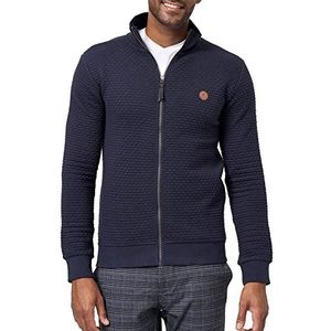 Indicode Heren Bermie Sweat Jacket | Sweatvest met opstaande kraag Navy S