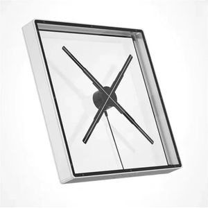 3D-hologramventilator, Machine en shell 3D Fan Hologram Projector Geïntegreerde Machine Led Sign Lamp Speler Met Cover Reclame Display Licht Helderheidseffect(Silver)