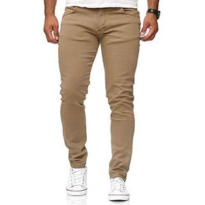 Red Bridge Jeansbroek voor heren, slim fit jeans met nauwe pijpen, gekleurd denim, camel, 31W / 32L