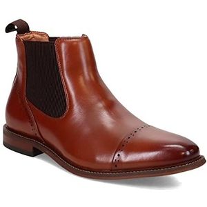 Stacy Adams Men's Maury Cap Toe Chelsea Boot, Cognac, 13