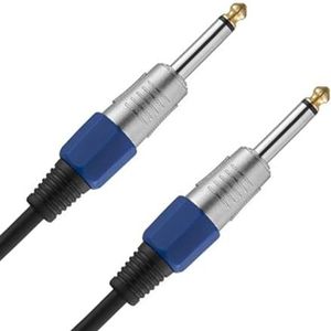 Gitaar Audiokabel 1/4'' 6,35 mm audiokabel voor gitaarinstrument Mono Stereo folie gevlochten schild (Color : Stereo Cable, Size : 6m)