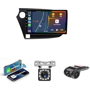 Dubbel Din Auto Stereo Compatibel Met Apple Carplay Android Auto Voor HONDA INSIGHT 2009-2014 Plug En Play AM/FM Autoradio Back-up Camera, Stuurbediening, Spiegel Link(NF-2 WIFI 2G+32G)
