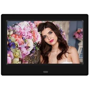7 Inch Scherm HD Digitale Fotolijst Elektronisch Album Volledig Functionele Fotospeler Externe Computer Of Harde Schijf U-schijf Eenvoudig delen(Black)