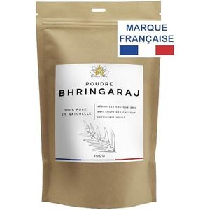 ESSENTIOIL Bhringaraj poeder, 100% natuurlijk, tegen haaruitval, bevordert de groei, kalmeert de huid, alle haar- en huidtypes, 100 g, Frans merk