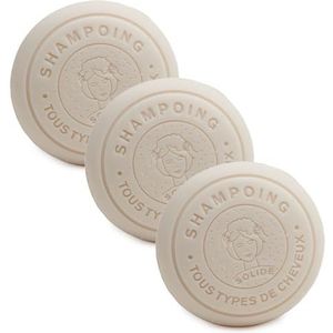 Label Provence Nature Label Provence French Shampoo Bar van biologische ezelmelk, voor alle haren, 110 g, set van 3