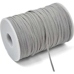 3mm 6mm Naai-elastiek Kleurrijke hoge elastische rubberen band voor kleding Tailleband Stretchtouw Haarelastisch lint 5y-grijs-6mm 5yards