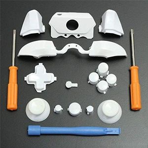 Bumpers Triggers Knoppen DPad LB RB LT RT Knoppen & T6 T8 Schroevendraaiers & Crowbar Voor Xbox Een Elite 3.5mm Controller (Wit)