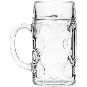 Borgonovo 1104000 Don 2-pinte glazen glas voor bier met handvat, 1 liter