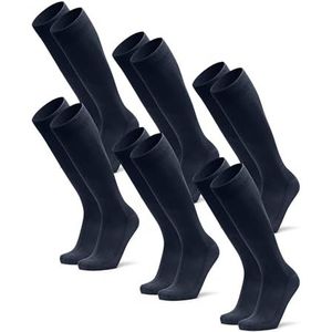 DANISH ENDURANCE Kniehoge Bamboe Sokken, Knielengte, Super Zacht, Mannen & Vrouwen, 3 of 6-Pack Marineblauw 39-42