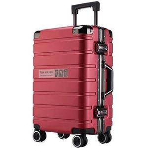 Bagage Koffer Trolley Koffer Koffer Met Harde Schaal, Ingecheckte Bagagekoffer Met Spinnerwielen, Handbagage Voor Dames En Heren Reiskoffer Handbagage (Color : D, Size : 22"")