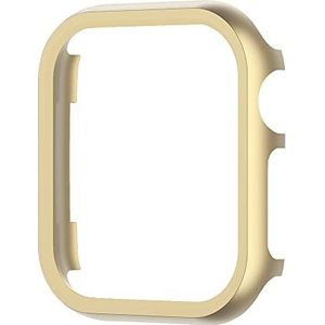 BRART Aluminium behuizing voor Apple Watch Series 7 41 mm 45 mm metalen bumperhoesjes voor iWatch 6 SE 5 3 40 mm 44 mm frame beschermhoes (kleur: goud, maat: 40 mm)