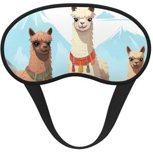 Llama en alpaca slaapmasker voor dames en heren, zacht en comfortabel slaapmasker, verduisterend, slaapoogbedekking voor reizen, yoga, dutje