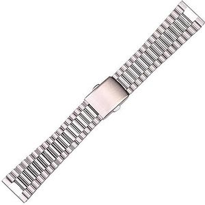 Roestvrij Stalen Horlogebandje Dames Heren Zilver Goud Horlogeband 14 Mm 16 Mm 18 Mm 20 Mm (Color : Silver, Size : 20mm)