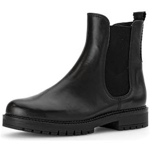 Gabor Chelsea Boots voor dames, comfortabele extra breedte (H), Zwart 51, 38 EU Breed