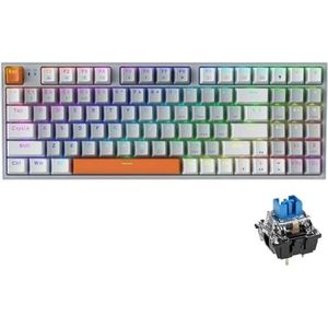 QPSJXN Draadloos mechanisch gamingtoetsenbord (blauwe schakelaar)