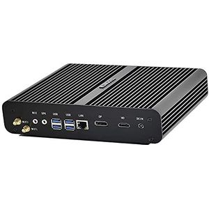 KINGDEL NC860 Mini-desktop-pc, Fanless Business PC met Core i7 12th Gen CPU, 32GB DDR4 RAM, 1TB NVMe SSD, 4K: 4096x2304, HD, DP, Gigabit Ethernet, WLAN 6E + BT 5.2