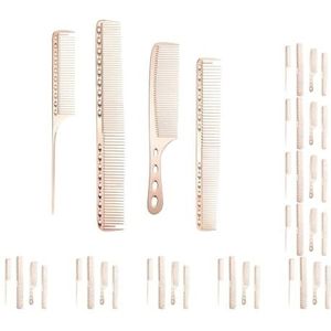 10 set 4pack/lot Ergonomische Handvat Voor Meer Comfortabele Haar Kammen Ervaring Comfortabeler Om Metalen Haar Snijden Kam, Rose goud