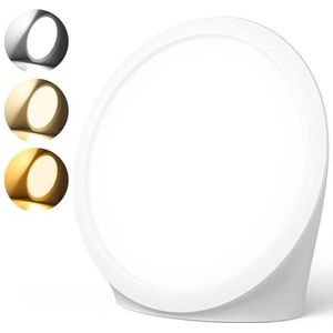 Lichttherapielamp 10.000 lux, daglichtsimulatie met 3 lichtkleuren, 6 timers, 5 instelbare lichtintensiteiten en geheugenfunctie, uv-vrij