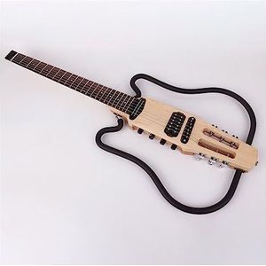Links- En Rechtshandige Opvouwbare Mute-gitaar Beginners Instap Draagbare Reis Headless Elektrische Gitaar Professionele Headless Gitaar (Color : 01)