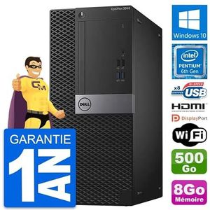 Dell PC Tour OptiPlex 3040 Intel G4400 RAM 8 GB harde schijf 500 GB HDMI Windows 10 WiFi (Rebuild)