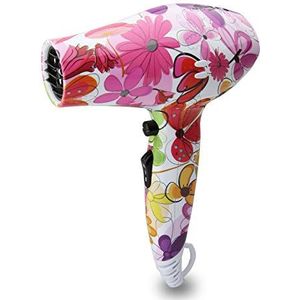 LIM HAIR WR 3.0 Haardroger voor Reizen, Sportschool of Elke Dag - 1200 W, Mondstuk, Diffuser en Tas Inbegrepen, Mini-Formaat (Flores, W'21 Pack)