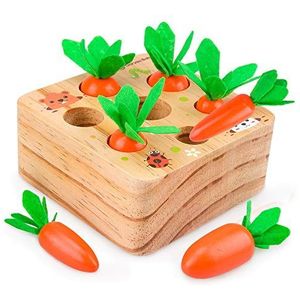 Educatief speelgoed voor 1 2 3 jaar baby meisjes, Montessori Houten speelgoed voor 12 24 36 maanden oud meisje Jongen Verjaardagscadeaus voor 1-3-jarige baby's Jongens Meisjes Leren spellen Aanwezig