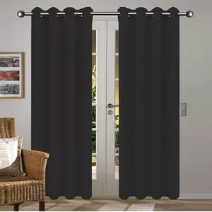 Utopia Bedding Verduisteringsgordijnen Oogjes 2 Panelen [132x160 cm, Grijs Wit], Thermische en Geluidsisolerende Gordijnen voor Slaapkamer en Woonkamer