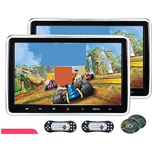 Draagbare dvd-speler voor videospelers op hoofdsteunen in auto's 10.1 Inch Auto DVD Video Player Hoofdsteun Monitor MP5 Play Video Monitor USB/SD/HDMI/IR/FM Touch Button Game Afstandsbediening Stereo