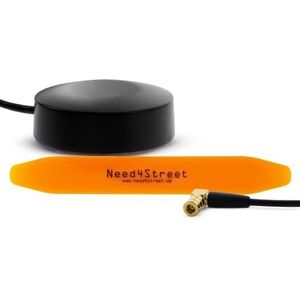 Need4Street DAB+ antenne voor inbouw in autoradio, SMB connector, kabellengte 250cm, autoantenne met versterker voor de beste ontvangst