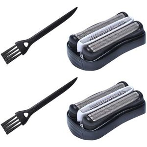 2 stuks 32B scheerkop compatibel met Braun Series 3 elektrisch scheerapparaat vervanging 3090cc 3050cc 3040s 3020 340 320 met kwast van Poweka